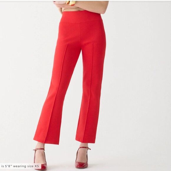 J. Crew BX869 Delaney Kickout Sweater Pants in Red NWT size Small Petite - Picture 1 of 13
